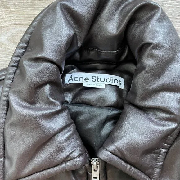 Acne Studios Coated Brown Bomber Jacket - Picture 4 of 7
